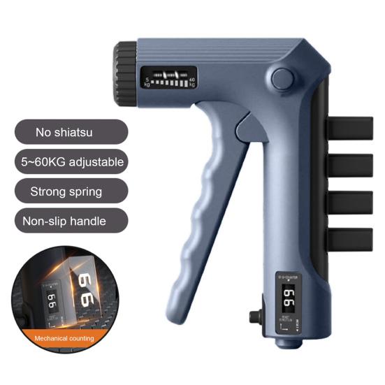 Grip Strength Trainer with Counter 5-60KG Resistance Adjustable Men Women Forearm Exerciser Hand Grip Power Strengthener Developer Fitness Equipment