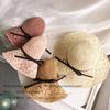 Korean-style Large-brimmed Handmade Woven Straw Hat for Women, Summer Vacation Sun Protection Hat with Bow, Beach Sun Hat, Foldable