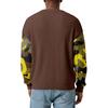 Men's Camouflage Stylish V-Neck Ribbed Textured Long-Sleeve T-Shirt
