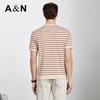Men's Mulberry Silk & Lyocell Striped T-Shirt