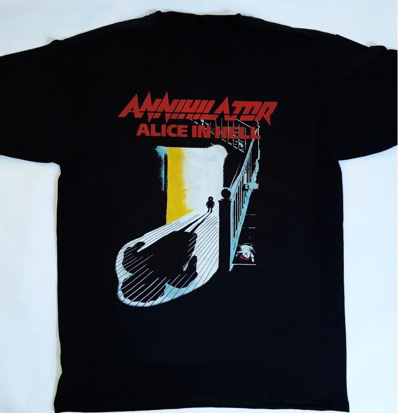 VTG Annihilator - Alice in Hell Tour Cotton Black T Shirt S-5XL For Fans TT450 Unisex T-Shirt S