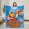 Boating Strickdecke Flanell Winnie Puuh Leichte Überwurfdecke für Flugzeugreisen Bettüberwurf