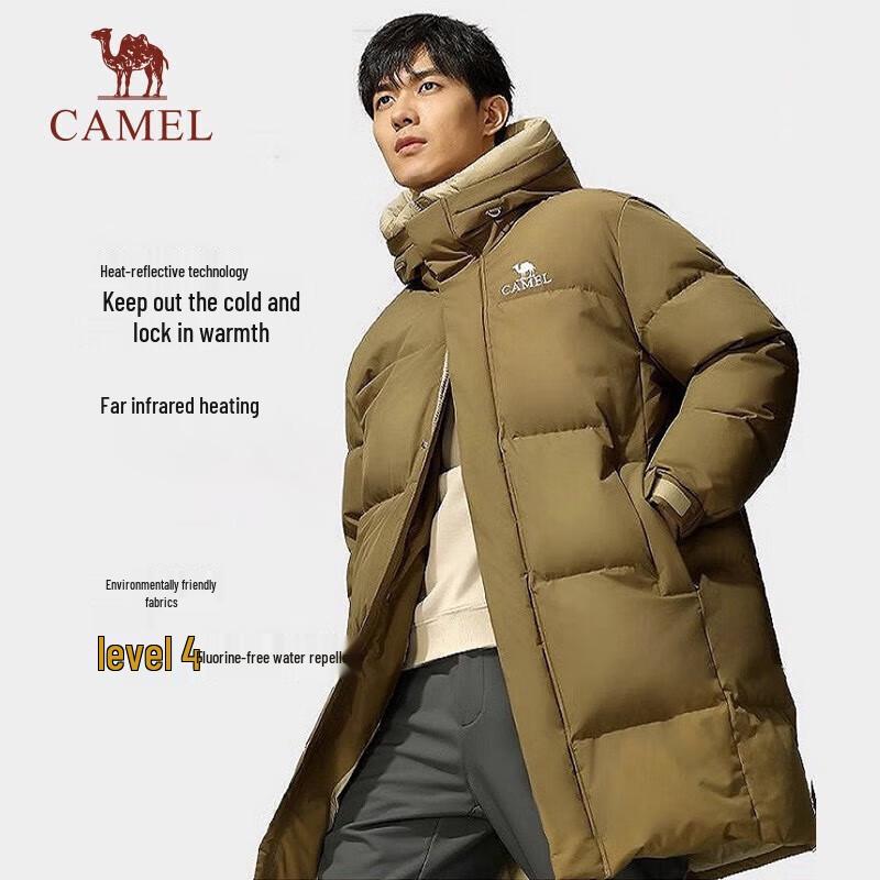 Camel Men s Mid-Length Down Jacket A13CAPN114 L