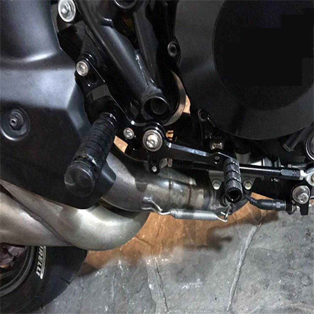 2pcs Black Aluminum Universal Motorcycle Rearset Footrests Foot Rest Pegs Rear Seat Pedal Foot Rests Motorbike Rear Footpegs