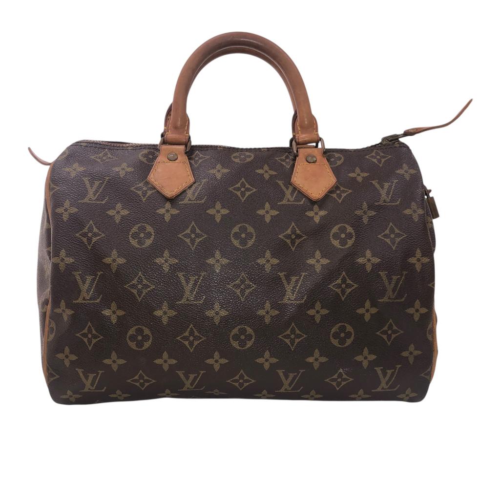 Used Louis Vuitton Monogram Speedy 30 M41526 Boston Bag Authentic 1211