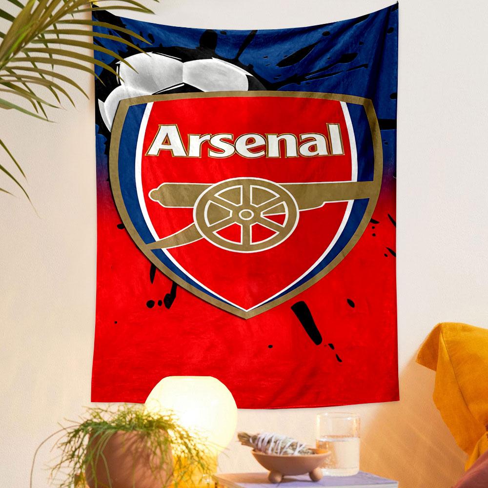 Arsenal Football Club Logo Poster Patterned tapestry home decor, suitable for bedroom and living room, gift