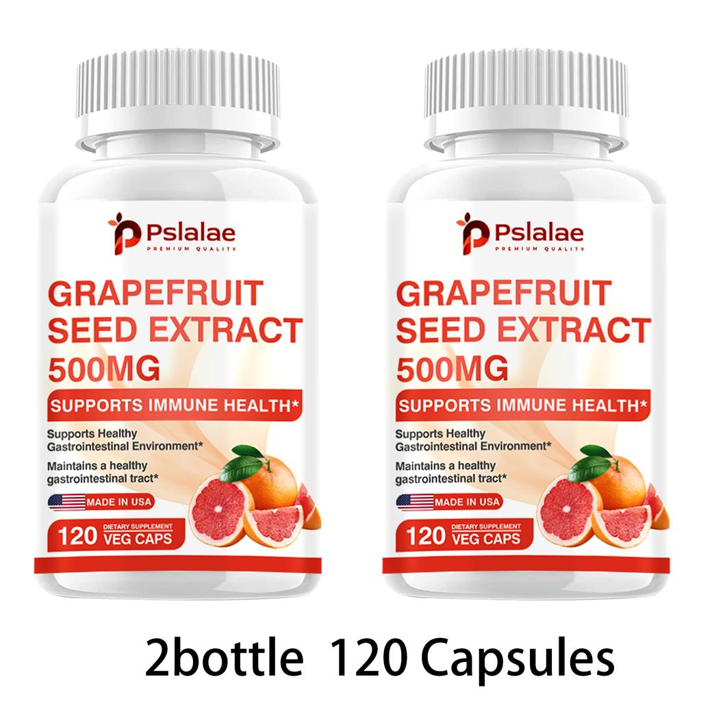 Pslalae Grapefruit Seed Extract 500mg Capsules 120pcs — Natural Antioxidant, Vegan Formula, Daily Wellness