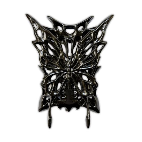 

[Oshikatsu Goods] Butterfly Motif Trading Card Case/Card Holder | Magnetic Attachment Black Metallic Card Case/Trading Card Holder Butterfly