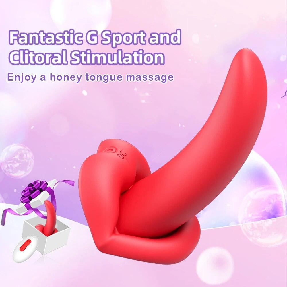 Fernbedienung Vibrator für Frauen Höschen Zunge Lecken Oral Klitoris Stimulator G-punkt Massagegerät Weibliche Erwachsene Waren Sex Spielzeug