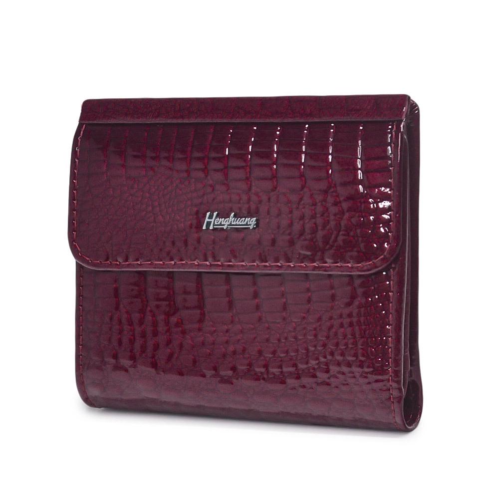 Damska portmonetka i krótki portfel z prawdziwej skóry, wielofunkcyjne, z wieloma przegródkami na karty.