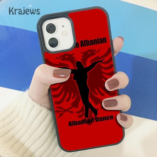 Krajews Albania Flag Eagle Soft Phone Case Cover For iPhone 17 Air 16 15 14 Plus 11 12 13 Pro Max Coque Shell Fundas