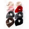 Cashmere Knitted Triangle Ring Scarf Women Autumn Winter Wool Neck Warmer Korea Fashion Neckerchief Stripe Soft Fake Collar