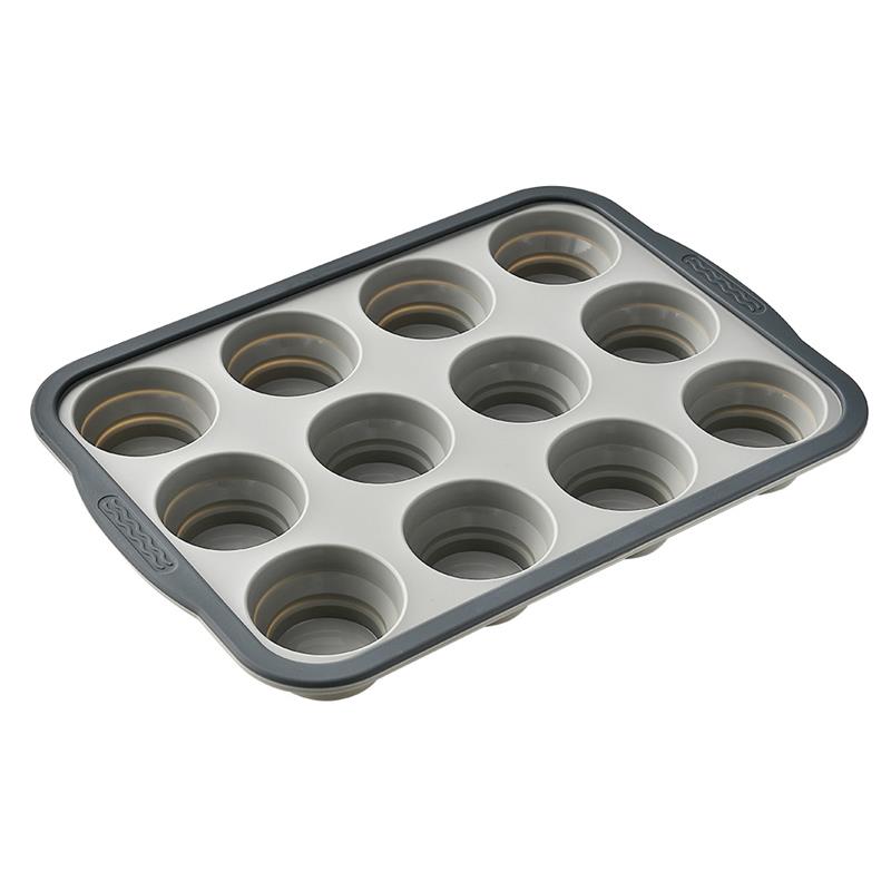 Baking Cupcake Pan Foldable Baking Pan Easy Clean Muffin Pan Flexible Under Heat