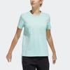 Adidas Gradient Print Logo Sports Round Neck Short Sleeve T-Shirt Women Tops Green GP0674