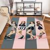 K-pop girl group member printed flannel non-slip rug, suitable for rooms, living rooms, home decor, gifts