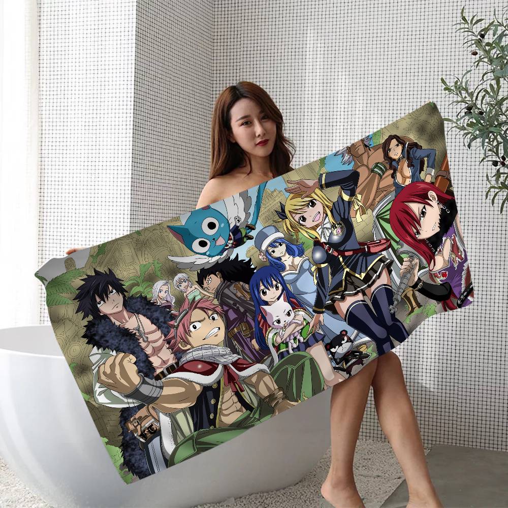 Fantasy Anime F-Fairy T-Tail Big Microfiber Beach Towels Quick Dry Towel Sand Beach Towels Pool Towel for Travel Swim Pool Yoga
