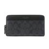 Faltenbalg-Portemonnaie 20 Klassisches Monogramm-Logo Geprägtes Beschichtetes Canvas Clutch Herren Geldbörsen Grau Schwarz 25517-N3A