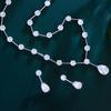 Necklace Earrings Design Water Drop Set Chain Bridal Wedding Dinner Dress Accessories Zircon Set