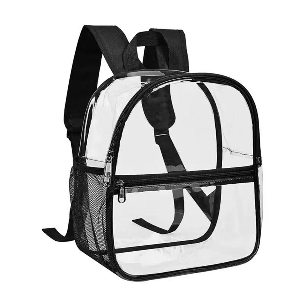 

Clear Backpack Transparent PVC Waterproof School Bag, Beach Cell Phone bag for Travel School Storage Waist Bag чёрный