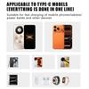 USB Type C Charging Bracket Adapter 240W Fast Charging Anti-tangle Converter Holder for Dorm Study Sessions