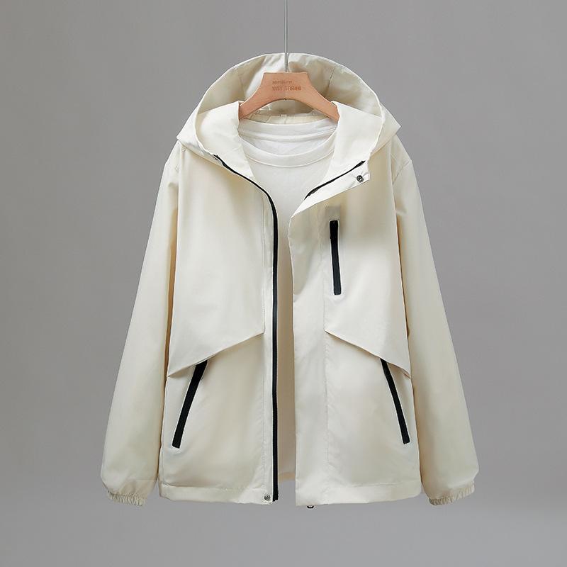 

Солнцезащитная одежда с капюшоном, мужские и женские парные куртки на весну и осень, куртка-трансформер, водонепроницаемый альпинистский костюм три-в-одном M-52.5 kg or less белый