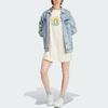 Adidas Originals Trefoil Tee Dress Cartoon Logo Print Sports Comfortable Casual Round Neck Short Sleeve Dress Women Dresses Wonder-White IN4138