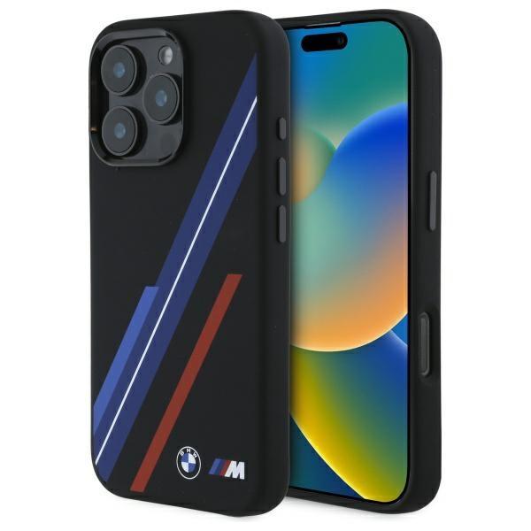 Bmw Bmhmp16X23Sspk Iphone 16 Pro Max     6.9 Czarny/Black Hardcase Silicone Random Lines Magsafe