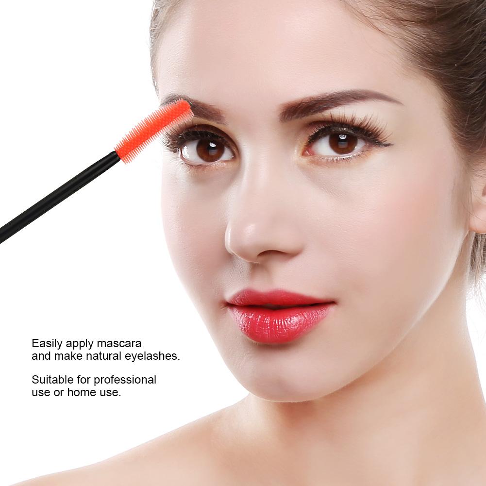 

Silicone Eyelash Brush Disposable Eyelashes Comb Mascara Applicator Makeup Half moon