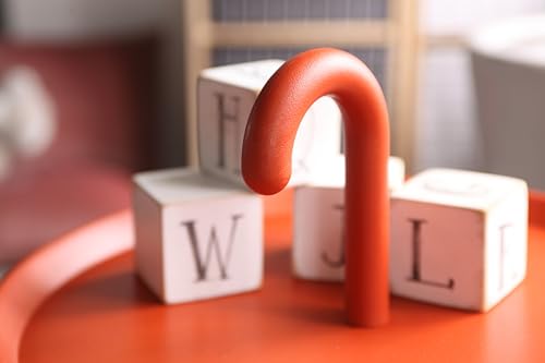 AZUMAYA Kuka Side Table, PT-88OR, 42cm Wide, Orange, 42cm Deep X 55cm High