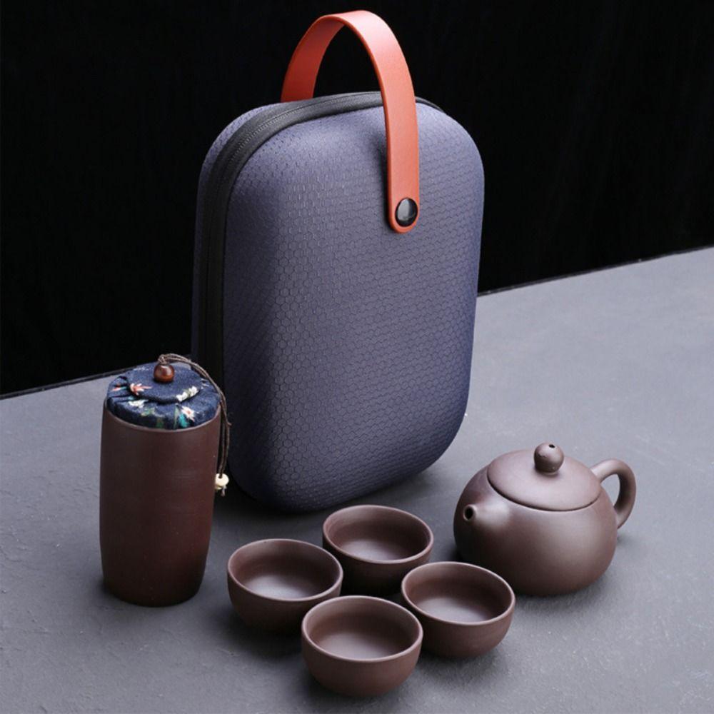 Teaware Teapot Teacup Kit Portable Kung Fu Tea Cups Chinese Tea Pot and Cup Set  Offices