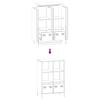 Highboard Black 68 X 39 X 103.5 Cm Steel