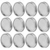 12Pcs Stainless Steel Split Type Glass Jar Lids Round Leakproof Sealing Covers Kitchen