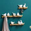 Easy Install Resin Bird Hook for Hanging Keys Hats Wall Mount Decorative Coat Hanger Kitchen Towel Storage Rack