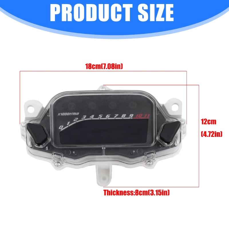 Motorcycle Digital Display Tachometer for 160 2015-2022 Replacement Speedometer Odometer Instrument Panel Speed Gauge