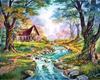 Full Drill Square Diamond Embroidery Housing Landscape Handicraft Diamond Painting Flower Animals Picture Of Rhinestone Home Decor