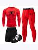 2026 Men's Spider-Man Quick-Dry Compression Fitness Set