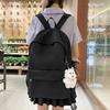 Solid Color Lightweight Nylon Junior Senior High School Schoolbag