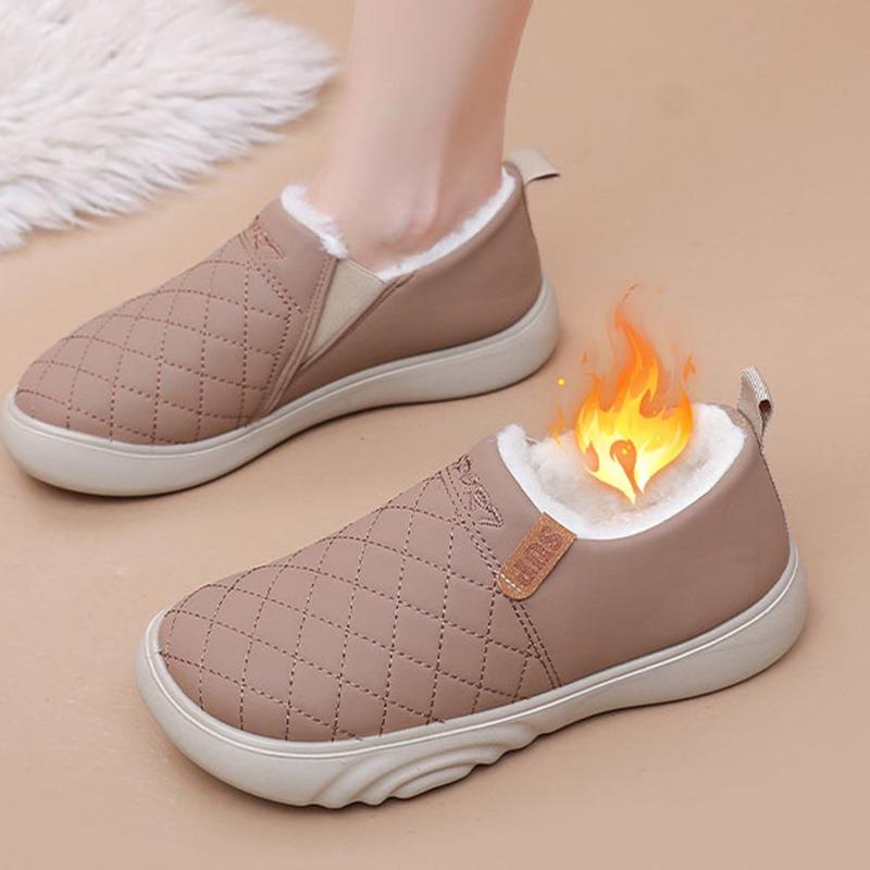 Winter New Women's Cotton Shoes Are Warm and Non-slip, and A Pair of Mom Shoes Are Fleece and Thickened Casual Cotton Boots