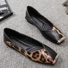 Leopard Print Slip-on Square Toe Shoes for Women Cheap Liquidation Low Price Korean Style Stylish Popular Elegant 39 Woman Flats
