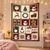 Weihnachtlich bedruckter Wandteppich für Schlafzimmer Wohnzimmer Wanddekoration Feiertagsgeschenk