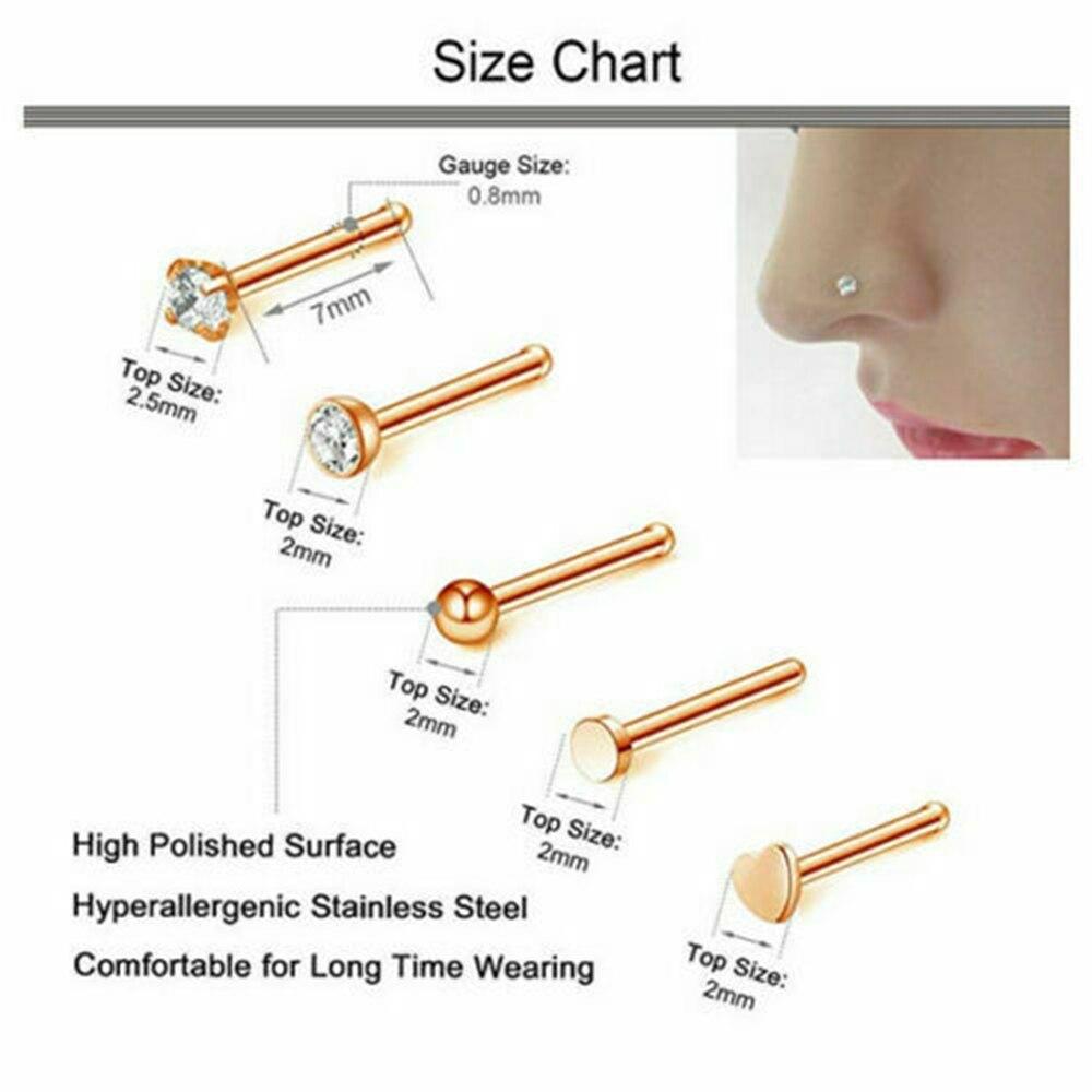 1 STÜCK Chirurgenstahl Nasenring Rund Hoop C/L-Form Nasenpiercing Ohrstecker Tragus Ohr Knorpel Helix Piercing Oreja Körperschmuck