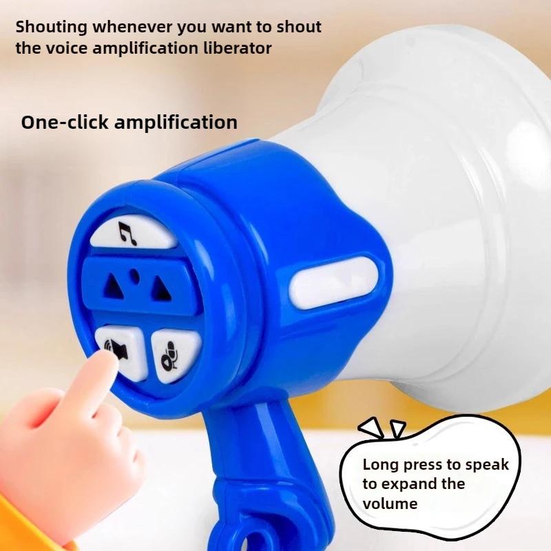 1-20PCS Mini Recording Trumpet Keychain Funny Prank Pendant Decompression Toy for Stress Relief Keychain Hanging Ornament