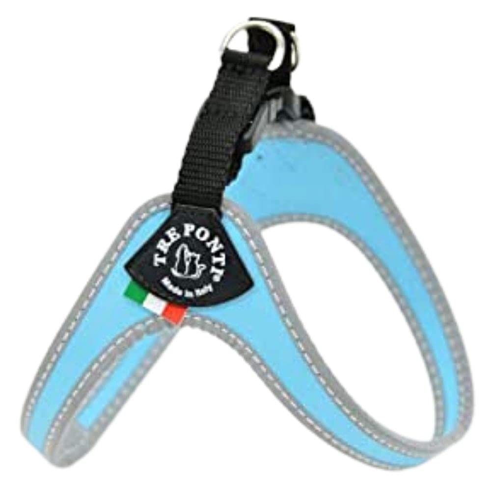 TRE PONTI Fibbia REFLECTIVE Harness small sky (LTP110) (for dogs) (size 3.5, blue)