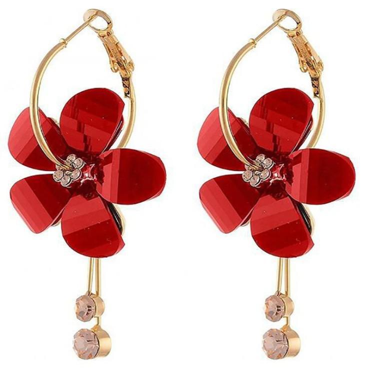 Japanese And Korean Personality Peas Transparent White Women Crystal Earrings Jewelry Lover Tears Brincos