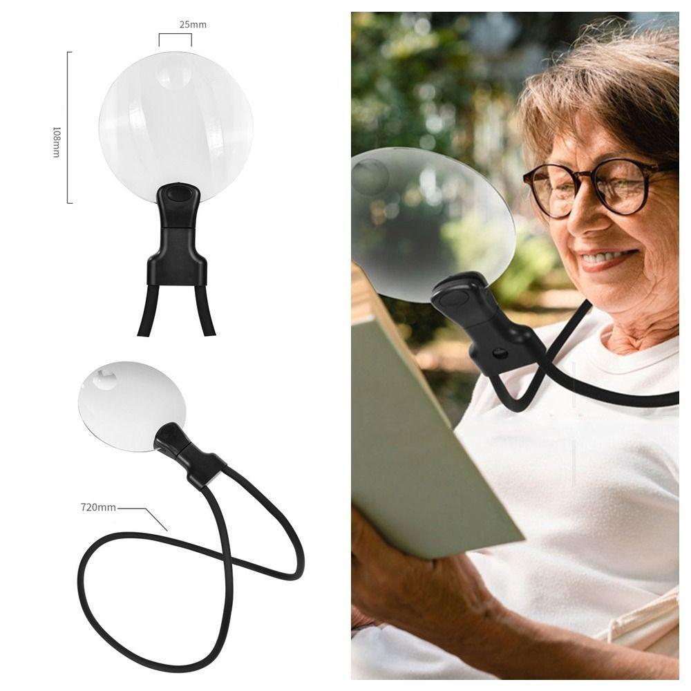 Large 3X/10X Magnifying Glass Reading Adjustable Magnifier Hands Free Magnifier  Detailed Working