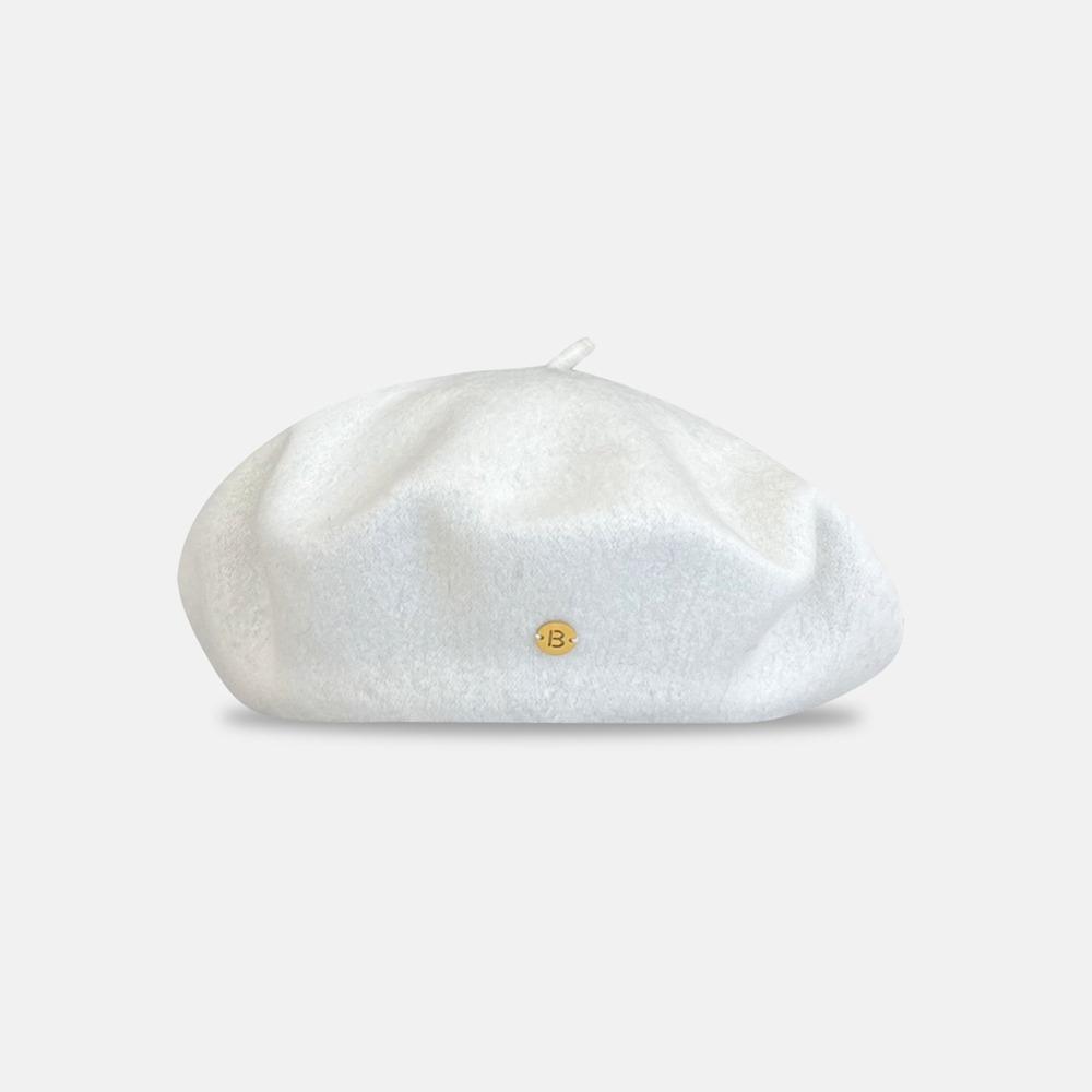 British Style Octagonal Hat Pure Color Retro Painter Hat Fashion Wool Beret Girl белый