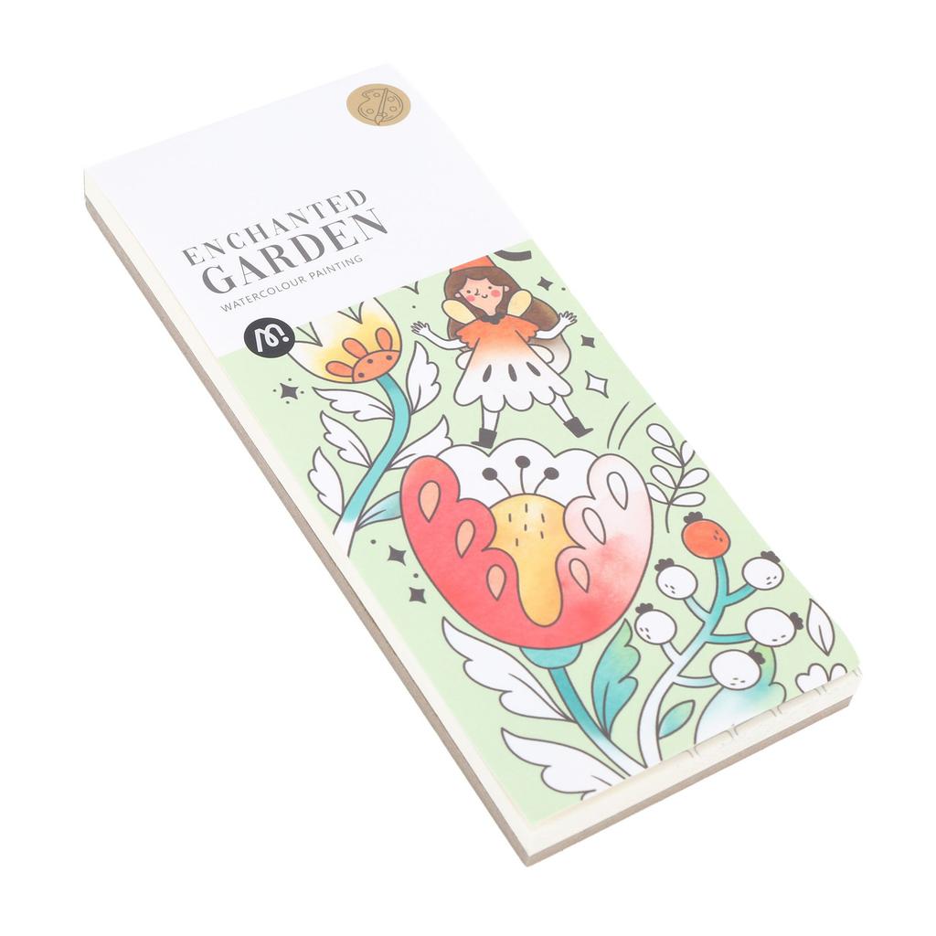 Watercolor Painting Book 3 In 1 Painting Book Brush Pigment Set Portable Pocket Watercolor Kit for