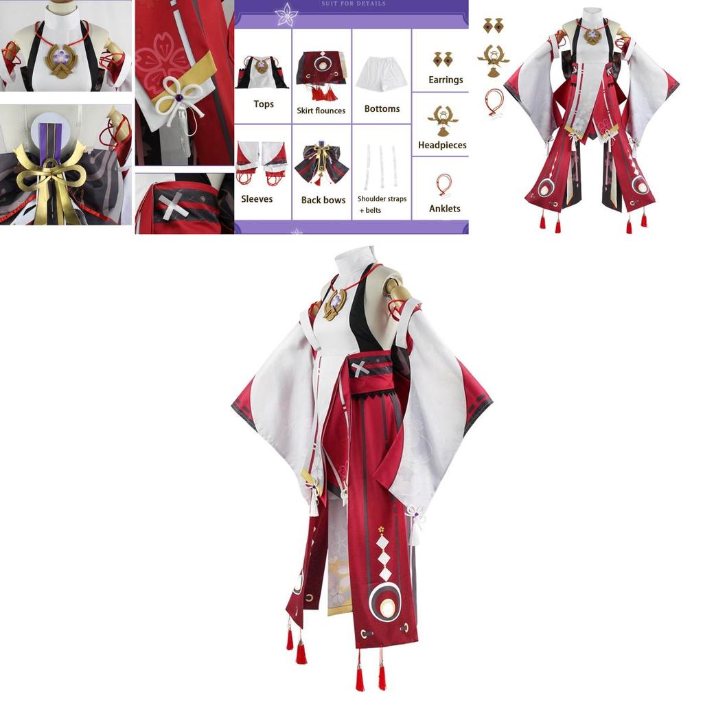 Yae Miko Guuji Yae Cosplay Costume Uniform Outfits For Halloween