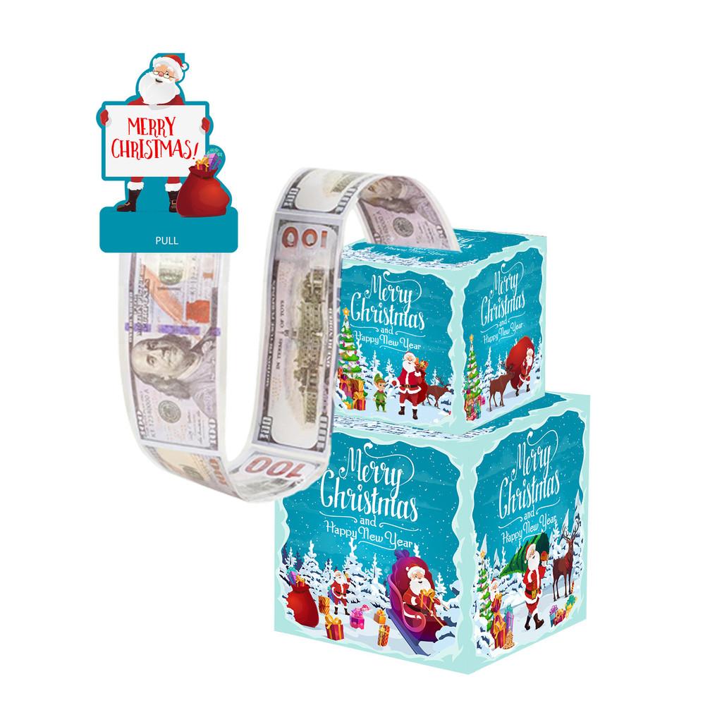 Weihnachtsfeier Dekoration Karton Doppelschicht Weihnachtsmann Geschenkbox Spardose