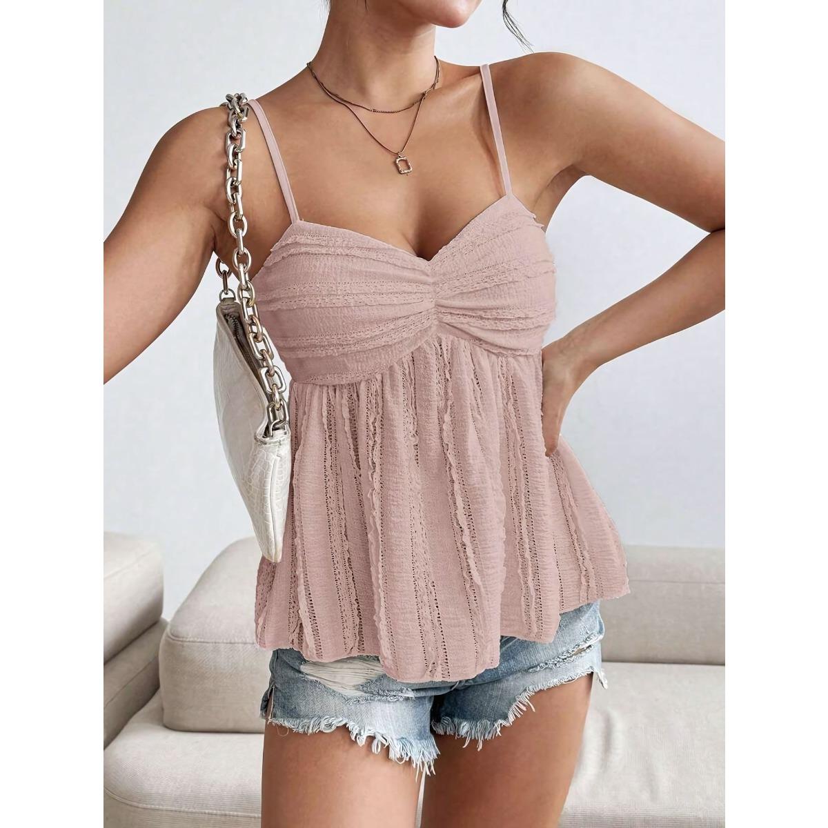 

Летняя новая мода сексуальный, повседневный шифоновый кружевной топ-комбинезон L